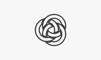 illustration vectorielle de verrouillage de cercle sur fond blanc. icône créative. vecteur