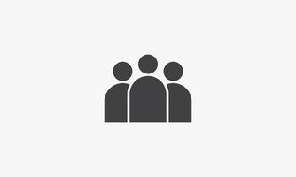 illustration vectorielle de groupe de personnes sur fond blanc. icône créative. vecteur