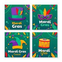 fêter le carnaval de mardi gras vecteur