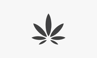 icône de feuille de marijuana. illustration vectorielle. isolé sur fond blanc. vecteur
