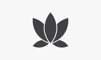 logo d'icône de fleur de lotus isolé sur fond blanc. vecteur