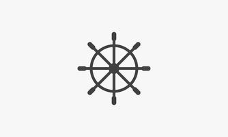 icône de ligne yacht de direction isolé sur fond blanc. vecteur