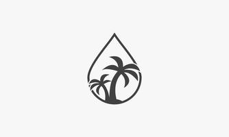 logo d'icône d'huile de palmier. isolé sur fond blanc. illustration vectorielle. vecteur