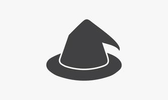 icône de chapeau de sorcière isolé sur fond blanc. vecteur