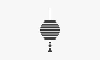icône de lanterne simple sur fond blanc. vecteur