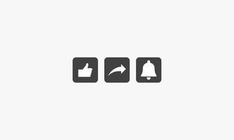 bouton partager la notification de cloche. icône créative sur fond blanc. vecteur