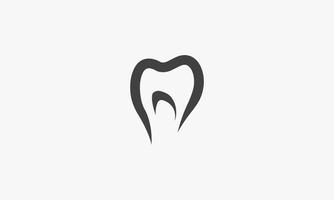 illustration vectorielle de dent sur fond blanc. icône créative.