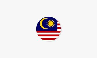 vecteur de conception graphique de drapeau de cercle de malaisie.