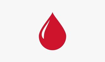 vecteur de conception de logo graphique de gouttelettes de sang rouge.