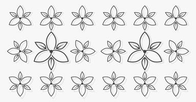 motif de fond de conception graphique de fleur de jasmin. vecteur