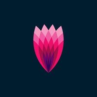 création de logo de belle fleur vecteur