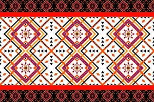 beau motif d'art ethnique géométrique traditionnel. conception pour tapis, papier peint, vêtements, emballage, batik, tissu, illustration vectorielle. figure le style de broderie tribal. vecteur