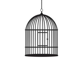 cage à oiseaux vide. cage de dessin animé. cage pour oiseaux. icône vecteur