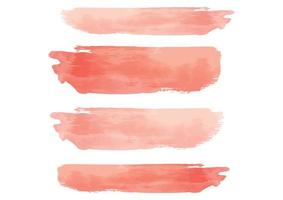 rose - pinceaux rouges isolés sur fond blanc. illustration vectorielle de pinceau vecteur