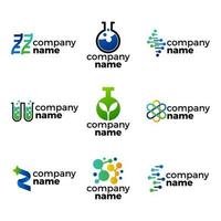 ensemble de logos d'entreprise scientifique vecteur