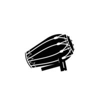musical instrument traditionnel logo illustration, gendang silhouette adapté pour la musique boutique et communauté vecteur