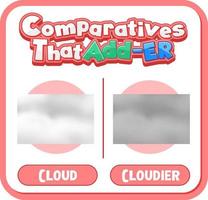 adjectifs comparatifs pour nuage de mots vecteur