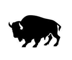 création de logo de bison vecteur