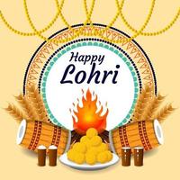 concept de lohri heureux vecteur