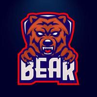 ours logo esport vecteur