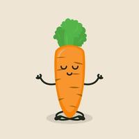 mascotte de carotte mignonne vecteur