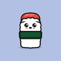 mascotte de sushi kawaii vecteur