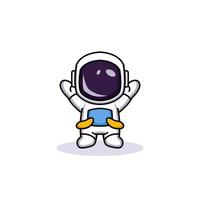 mascotte d'astronaute mignonne vecteur