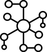 réseau ligne icône conception vecteur