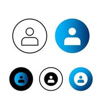 illustration d'icône de profil utilisateur abstrait vecteur