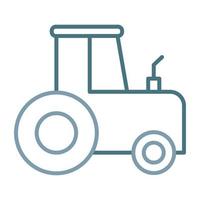 icône de deux couleurs de ligne de tracteur vecteur