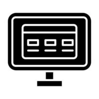 icône de glyphe de paiement en ligne vecteur