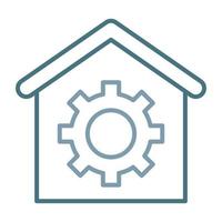 icône de deux couleurs de ligne de réparation de maison vecteur