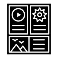 icône de glyphe de storyboard vecteur