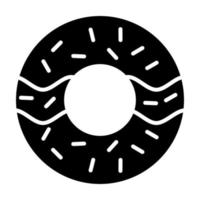 icône de glyphe de beignet vecteur