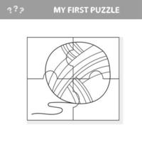 puzzle avec du fil. puzzle éducatif visuel pour les enfants vecteur