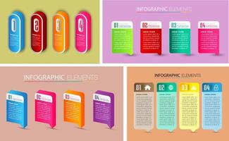 modèle de zone de texte moderne, bannière d'infographie vecteur