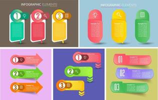 modèle de zone de texte moderne, bannière d'infographie vecteur