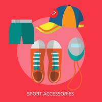 Accessoires de sport Illustration conceptuelle Design vecteur