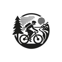 Voyage vélo silhouette illustration vecteur