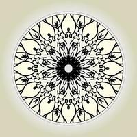 motif circulaire en forme de mandala avec fleur pour la décoration de tatouage mandala au henné. vecteur