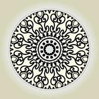 motif circulaire en forme de mandala avec fleur pour la décoration de tatouage mandala au henné. vecteur