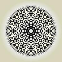 motif circulaire en forme de mandala avec fleur pour la décoration de tatouage mandala au henné. vecteur