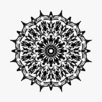 motif circulaire en forme de mandala avec fleur pour la décoration de tatouage mandala au henné vecteur