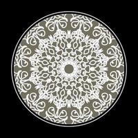 motif circulaire en forme de mandala avec fleur pour la décoration de tatouage mandala au henné. vecteur