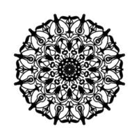 motif circulaire en forme de mandala avec fleur pour la décoration de tatouage mandala au henné. vecteur