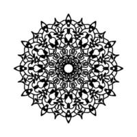 motif circulaire en forme de mandala avec fleur pour la décoration de tatouage mandala au henné. vecteur