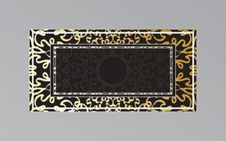 cadre doré sur le mur dans un style mandala vecteur