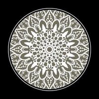 motif circulaire en forme de mandala avec fleur pour la décoration de tatouage mandala au henné. vecteur