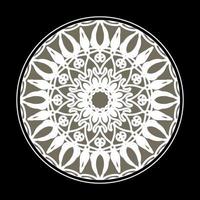 motif circulaire en forme de mandala avec fleur pour la décoration de tatouage mandala au henné. vecteur