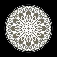 motif circulaire en forme de mandala avec fleur pour la décoration de tatouage mandala au henné. vecteur